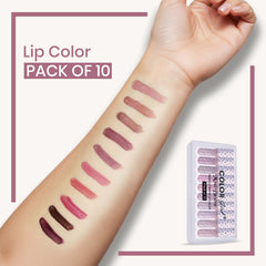 Color Girl Mini Desire Liquid Lipstick -Pack Of 10
