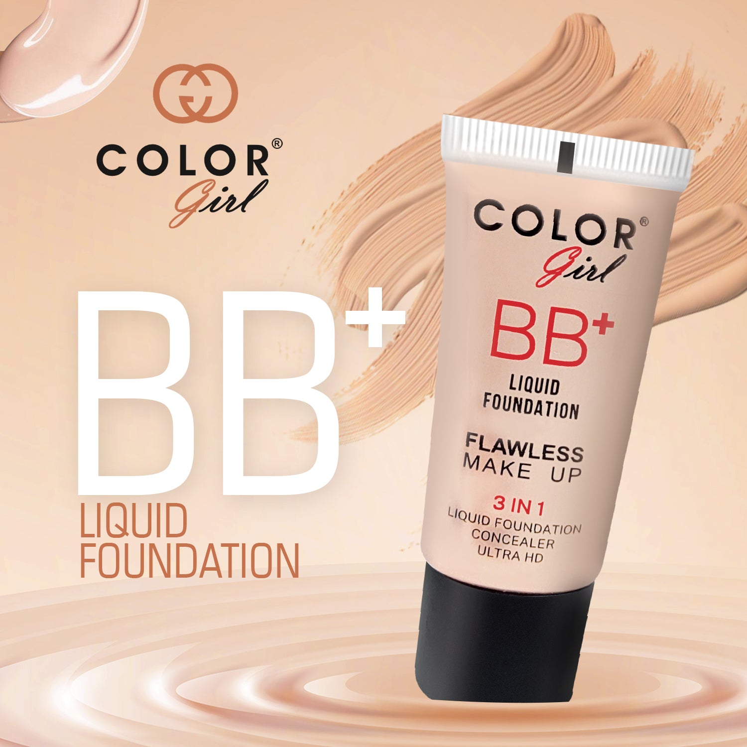 Color Girl 3 in 1 Ultra HD BB foundation Tube