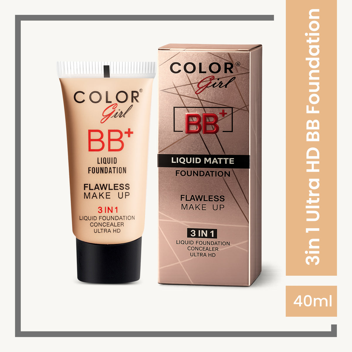 Color Girl 3 in 1 Ultra HD BB foundation Tube